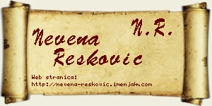Nevena Resković vizit kartica